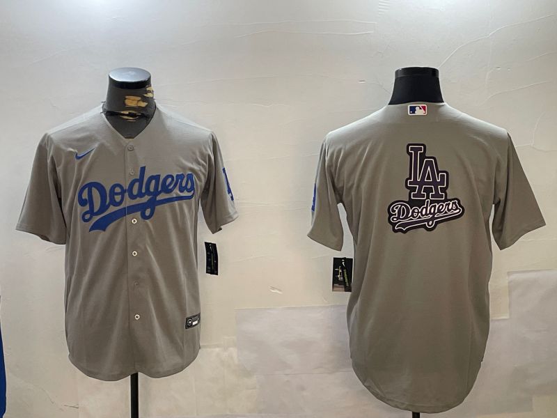 Men Los Angeles Dodgers Blank Grey Game 2024 Nike MLB Jersey style 12167